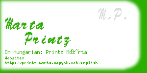 marta printz business card